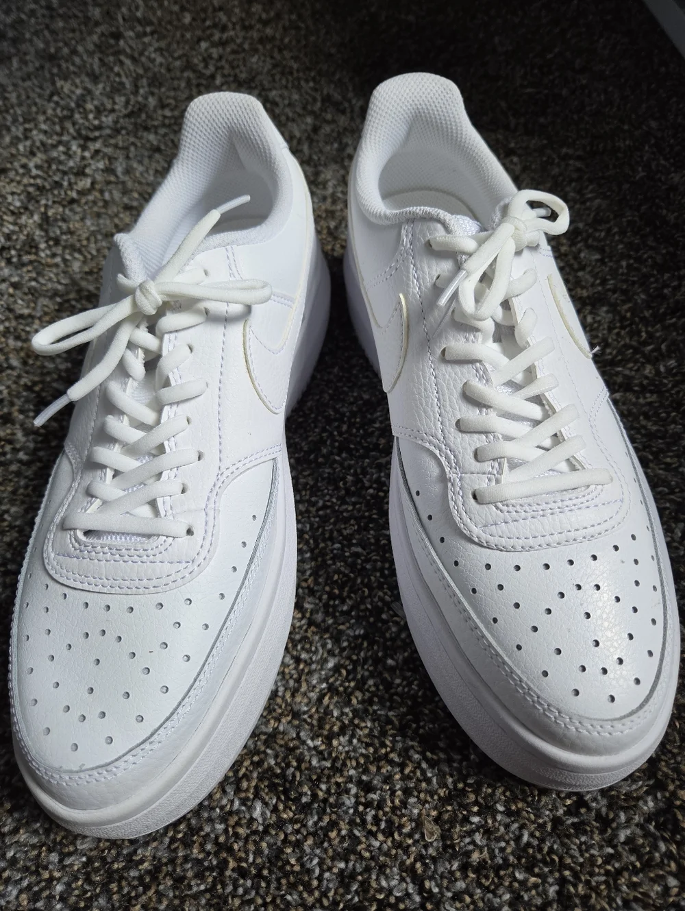 Nike Women's All-White Platform Sneakers